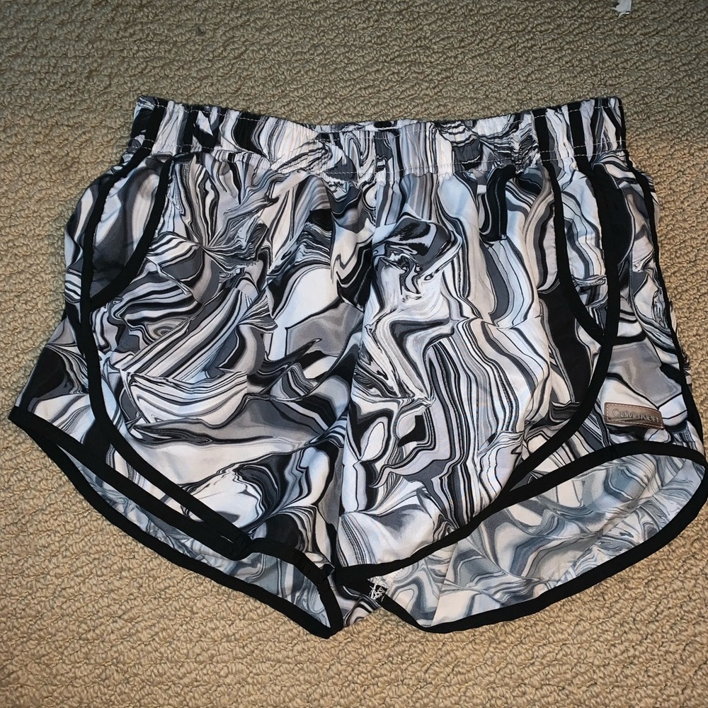 Calvin Klein Black and White Marble Shorts